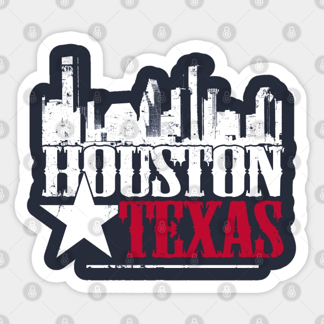 Houston Texas Skyline Sticker by EddieBalevo